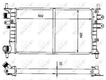 Радіатор охолодження Ford Escort 1.3 90-99 NRF 50100 (фото 1)