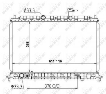 Радиатор охолодження Kia Rio II 1.4/1.6 05-11 NRF 50138 (фото 1)