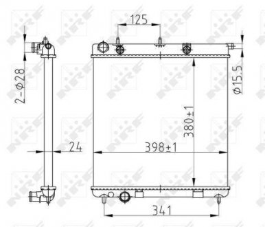 Радіатор охолодження Citroen C2/C3/C4/Peugeot 1007/2008/207 1.0-1.6 02- NRF 50429A (фото 1)