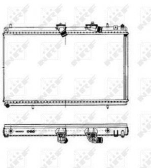 Радиатор охолодження Citroen C5/C6/C8/Peugeot 407/807 2.2/2.7/3.0HDi 00- NRF 50443 (фото 1)