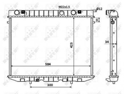 Радиатор охолодження Opel Frontera A 2.0/2.2/2.4 92-98 NRF 509532 (фото 1)