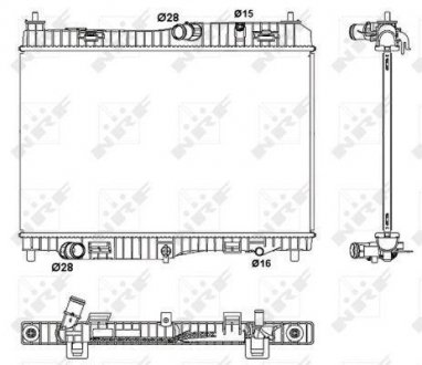 Радіатор охолодження Ford Fiesta VI 1.4/1.4LPG 08-17 NRF 53043 (фото 1)