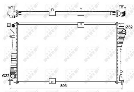 Радіатор охолодження NISSAN; OPEL; RENAULT (вир-во) NRF 53123 (фото 1)