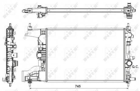 Радіатор охолодження Opel Astra/Zafira 1.4-1.8 09- NRF 53155 (фото 1)