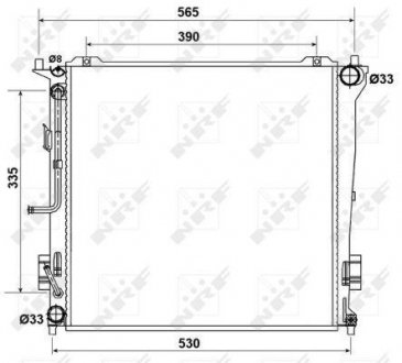 Радіатор охолодження Hyundai i30 07-/Kia Ceed 1.6 CRDi 06- NRF 53163 (фото 1)