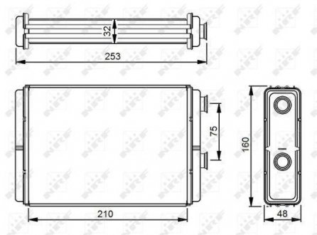 Радіатор обігрівача FIAT Doblo 00- (вир-во) NRF 53233 (фото 1)