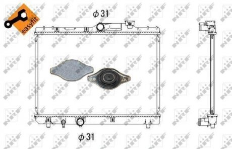 Радіатор охолодження Toyota Corolla1.3-1.8 89-01 NRF 53339 (фото 1)