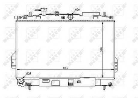 Радиатор охолодження Hyundai Matrix 1.6/1.8 01-10 NRF 53362 (фото 1)