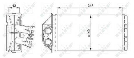 Радиатор пічки Peugeot 307 1.4HDI-2.0HDI 00-09 NRF 53561 (фото 1)