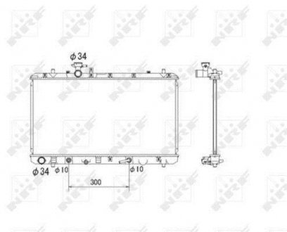 Радіатор охолодження двигуна NRF 53580
