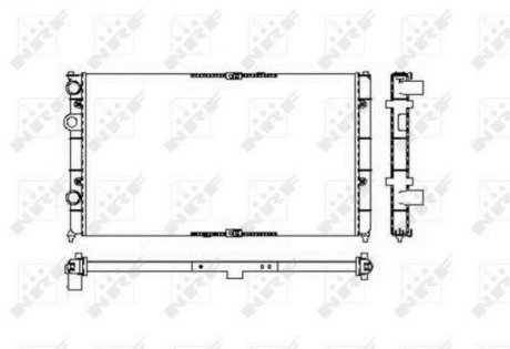 Радиатор охолодження VW Caddy II/Polo III 1.4/1.6/1.9SDI 95-04 NRF 53632 (фото 1)