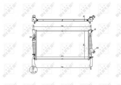 Радіатор охолодження Ford Transit 2.2-2.4TDCi 06-14 NRF 53742