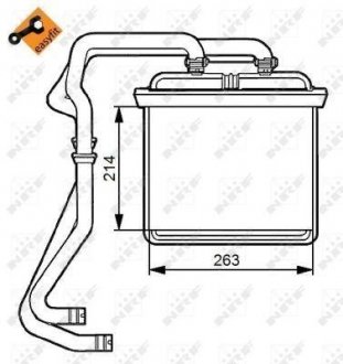 Радіатор пічки Iveco Daily III 2.3D/3.0D 02-07 (з трубками) NRF 54215 (фото 1)