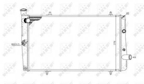 Радіатор охолодження Peugeot 309/405 1.1-1.9D 85-93 NRF 54669 (фото 1)