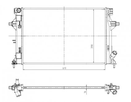 Радиатор охолодження HYUNDAI ELANTRA (AD) (15-)/i30 (PD) (16-) (вир-во) NRF 550035 (фото 1)