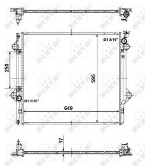 Радиатор охолодження Toyota Land Cruiser Prado 2.7 03- NRF 56104 (фото 1)