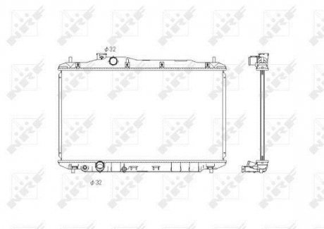Радиатор охолодження Honda Civic VIII 1.4/1.8 05- NRF 58323 (фото 1)