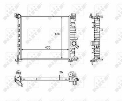 Радиатор охолодження Opel Meriva B 1.4 10-17 NRF 58473 (фото 1)