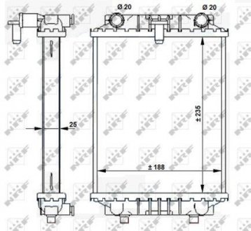 Радіатор охолоджування NRF 59183 (фото 1)