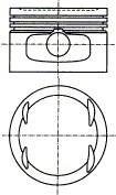 Поршень з кільцями VAG 77,01 1.4i 16V 97- (вир-во) NURAL 87-116107-00 (фото 1)