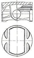 Поршень NURAL 87-440900-00 (фото 1)