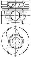 Поршень з кільцями MB MB 89.00 2.9TDI OM602DE29LA 94- (вир-во) NURAL 87-743100-00 (фото 1)
