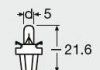 Лампа допоміжн. освітлення 12V 1.2W BX8.5d (вир-во) OSRAM 2721MFX (фото 2)
