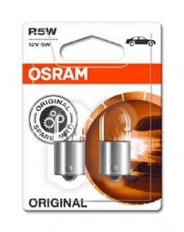 Лампа допоміжн. освітлення R5W 12V 5W ВА15s (2 шт) blister (вир-во) OSRAM 500702B (фото 1)