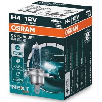 Лампа фарна H4 12V 60/55W P43t COOL BLUE INTENSE Next Gen (1 шт) (вир-во) OSRAM 64193CBN (фото 1)
