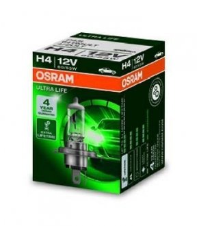 Лампа фарна H4 12V 60/55W P43t ULTRA LIFE (вир-во) OSRAM 64193ULT (фото 1)