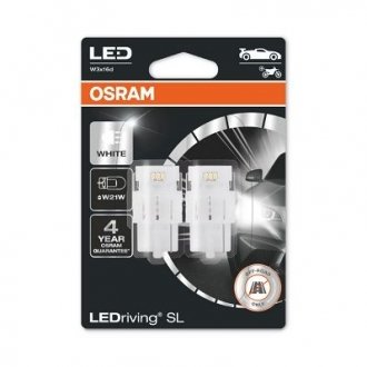 Лампа светодиодная LED W21W 3W 12V W3X16D LEDriving SL (blister 2шт) (пр-во) OSRAM 7505DWP-02B (фото 1)