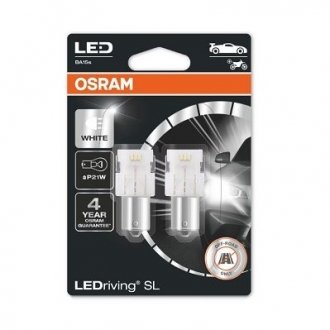Лампа светодиодная P21W LED 12V 1.4W BA15S LEDriving SL (2шт.) (пр-во) OSRAM 7506DWP-02B (фото 1)