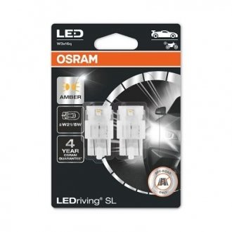Лампа світлодіодна LED W21/5W 12V 3W W3X16Q LEDriving SL (blister 2шт) жовта (вир-во) OSRAM 7515DYP-02B (фото 1)