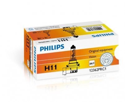 Лампа розжарювання H11 12V 55W PGJ19-2 Vision +30 (вир-во) PHILIPS 12362PRC1 (фото 1)