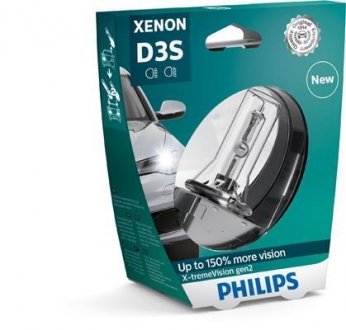Лампа ксенонова D3S X-tremeVision 42В, 35Вт, PK32d-5 4800К (вир-во) PHILIPS 42403XV2S1 (фото 1)