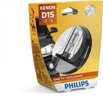 Лампа ксенонова D1S Vision 85В, 35Вт, PK32d-2 4600К (вир-во) PHILIPS 85415VIS1 (фото 1)