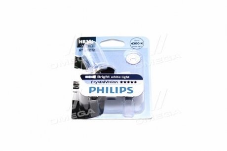 Лампа розжарювання HB3 12V 60W P20d Cristal Vision 1шт blister 4300K (вир-во) PHILIPS 9005CVB1 (фото 1)