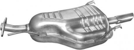 Глушитель (задняя часть) алюминизированная сталь Opel Astra G 1.4, 1.6 POLMOSTROW 17.291 (фото 1)