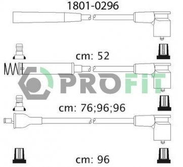 Комплект кабелів високовольтних PROFIT 1801-0296 (фото 1)