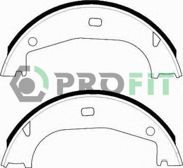 Колодки гальмівні барабанные PROFIT 5001-0546