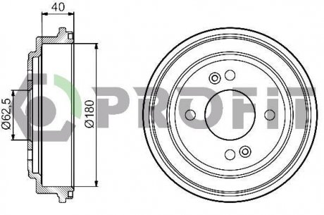Барабан гальмівний PROFIT 5020-0042 (фото 1)