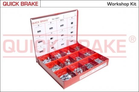 Комплект з\єднувачів трубок гальмівних d=5.0/d=6.0 (К-кт 110 шт.) QUICK BRAKE 0001 (фото 1)