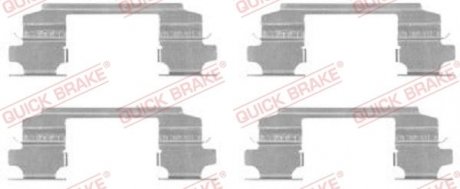 Планка супорта (переднього) прижимна (к-кт) Nissan X-Trail 01-13 (Akebono) QUICK BRAKE 109-1686 (фото 1)