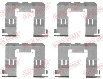 Планка супорта (заднього) прижимна (к-кт) BMW 5 (E61) 04-07/Nissan Patrol GR V 97- (AKEBONO) QUICK BRAKE 109-1721 (фото 1)