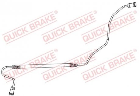 Шланг гальмівний (задній) Citroen C3/Peugeot 207 06- (R) QUICK BRAKE 96.018 (фото 1)