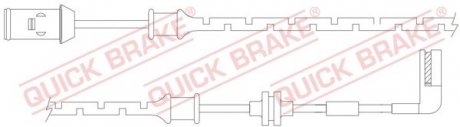 Датчик зносу гальмівних колодок (передніх) Opel Vectra B 95-03 (L=660mm) К-кт 2 шт. QUICK BRAKE WS 0166 A (фото 1)