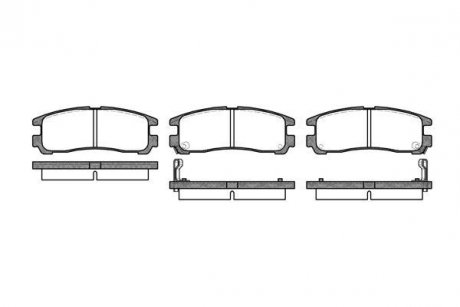 Колодка гальм. диск. MITSUBISHI GALANT задн. (вир-во) REMSA 0291.02 (фото 1)