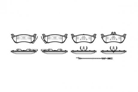 Колодка гальм. диск. MB M-CLASS (W163) (02/98-06/05) задн. (вир-во) REMSA 0698.11 (фото 1)
