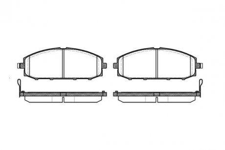 Колодка торм. диск. NISSAN PATROL передн. (пр-во) REMSA 0711.04 (фото 1)