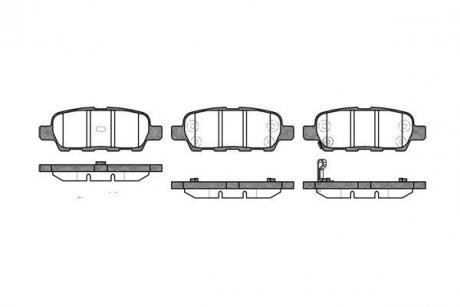 Колодка гальм. диск. INFINITI FX, NISSAN X-TRAIL (T30) задн. (вир-во) REMSA 0876.01 (фото 1)